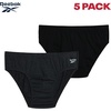 image:imageReebok Mens Low Rise Briefs 5 Pack Soft Stretch Cotton Underwear Briefs  Smooth SecondSkin Feel with Breathable Stretch QuickDry MoistureWicking Fabric Blend for Everyday SupportBlackHeather GreyCharcoal Heather