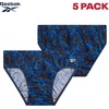 image:imageReebok Mens Low Rise Briefs 5 Pack Soft Stretch Cotton Underwear Briefs  Smooth SecondSkin Feel with Breathable Stretch QuickDry MoistureWicking Fabric Blend for Everyday SupportBluesPrintGrey Heather