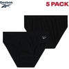 image:imageReebok Mens Low Rise Briefs 5 Pack Soft Stretch Cotton Underwear Briefs  Smooth SecondSkin Feel with Breathable Stretch QuickDry MoistureWicking Fabric Blend for Everyday SupportBlackBlackBlackBlackBlack
