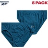 image:imageReebok Mens Low Rise Briefs 5 Pack Soft Stretch Cotton Underwear Briefs  Smooth SecondSkin Feel with Breathable Stretch QuickDry MoistureWicking Fabric Blend for Everyday SupportNavyOcean BlueLight GreyBlack