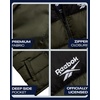image:imageReebok Mens Midweight Insulated Quilted Puffer Vest Full Zip with Pockets  Warm Sleeveless Layer Without Bulk WaterResistant Shell Zip Pockets Easy OverSweatshirt Wear for OutdoorsOlive