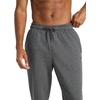 image:imageReebok Mens Patent Fleece Pant Standard Fit 30 Inseam Midweight CottonPoly FabricCharcoal Heather