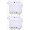 image:imageReebok Mens Quarter Socks Arch Support Performance Cushioned Socks 12 Pack  Stretch Performance Fabric Cushioned Arch Support Reinforced Heel amp Toe Shoe Size 6125All White