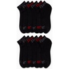 image:imageReebok Mens Quarter Socks Arch Support Performance Cushioned Socks 12 Pack  Stretch Performance Fabric Cushioned Arch Support Reinforced Heel amp Toe Shoe Size 6125Black Logo