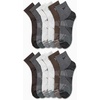 image:imageReebok Mens Quarter Socks Arch Support Performance Cushioned Socks 12 Pack  Stretch Performance Fabric Cushioned Arch Support Reinforced Heel amp Toe Shoe Size 6125Grey Assorted
