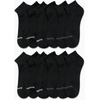 image:imageReebok Mens Quarter Socks Performance Arch Support Cushioned Socks 12 Pack  Stretch Performance Fabric Cushioned Arch Support Reinforced Heel amp Toe Shoe Size 6125All Black