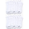 image:imageReebok Mens Quarter Socks Performance Arch Support Cushioned Socks 12 Pack  Stretch Performance Fabric Cushioned Arch Support Reinforced Heel amp Toe Shoe Size 6125All White