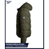 image:imageReebok Mens Quilted Puffer Jacket Weather Resistant Hooded Winter Coat  Secure Pockets Keep Essentials Safe Sleek Stitching for a Clean Profile Rugged for the Mountain Sharp for the CityOlive