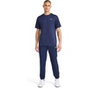 image:imageReebok Mens Repeat Woven Pant Standard Fit 30 Inseam Lightweight Stretch PolyBlend FabricVector Navy
