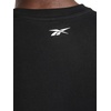 image:imageReebok Mens Short Sleeve Crewneck Embroidered TShirt Standard Fit Lightweight Stretch Cotton FabricBlackStark White  Overdrive