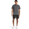 image:imageReebok Mens Short Sleeve Crewneck Embroidered TShirt Standard Fit Lightweight Stretch Cotton FabricCharcoal Heather  Vector Embroidery