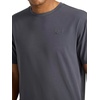 image:imageReebok Mens Short Sleeve Crewneck Embroidered TShirt Standard Fit Lightweight Stretch Cotton FabricEbony  Vector Embroidery