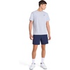 image:imageReebok Mens Short Sleeve Crewneck Embroidered TShirt Standard Fit Lightweight Stretch Cotton FabricGrey Heather  Vector Embroidery