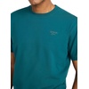 image:imageReebok Mens Short Sleeve Crewneck Embroidered TShirt Standard Fit Lightweight Stretch Cotton FabricRetro Teal  Vectory Embroidery