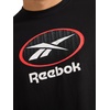 image:imageReebok Mens Short Sleeve Graphic Crewneck TShirt Standard Fit Lightweight CottonPoly FabricBlack  Vertigo