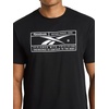 image:imageReebok Mens Short Sleeve Graphic Crewneck TShirt Standard Fit Lightweight CottonPoly FabricBlackStark White  Locker