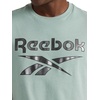 image:imageReebok Mens Short Sleeve Graphic Crewneck TShirt Standard Fit Lightweight CottonPoly FabricChinois Green  Black Metal