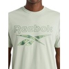 image:imageReebok Mens Short Sleeve Graphic Crewneck TShirt Standard Fit Lightweight CottonPoly FabricDesert Sage  Aether