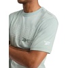 image:imageReebok Mens Short Sleeve Graphic Crewneck TShirt Standard Fit Lightweight CottonPoly FabricIceberg Green  Intersect