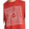 image:imageReebok Mens Short Sleeve Graphic Crewneck TShirt Standard Fit Lightweight CottonPoly FabricRed Ochre  Vortex