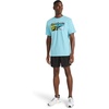 image:imageReebok Mens Short Sleeve Graphic Crewneck TShirt Standard Fit Lightweight CottonPoly FabricReef Waters  Charade