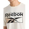 image:imageReebok Mens Short Sleeve Graphic Crewneck TShirt Standard Fit Lightweight CottonPoly FabricSeed Pearl  Charade