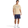 image:imageReebok Mens Short Sleeve Graphic Crewneck TShirt Standard Fit Lightweight CottonPoly FabricTwill  Black Metal