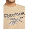 image:imageReebok Mens Short Sleeve Graphic Crewneck TShirt Standard Fit Lightweight CottonPoly FabricTwill  Black Metal