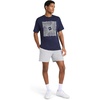 image:imageReebok Mens Short Sleeve Graphic Crewneck TShirt Standard Fit Lightweight CottonPoly FabricVector Navy  Vortex