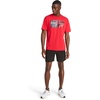 image:imageReebok Mens Short Sleeve Graphic Crewneck TShirt Standard Fit Lightweight CottonPoly FabricVector Red  Charade