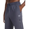 image:imageReebok Mens Slam Dunk Cinch Pant Standard Fit 31 Inseam Lightweight Stretch Poly Jersey FabricEbony