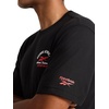 image:imageReebok Mens Small Logo Crewneck TShirt Standard Fit Lightweight CottonPoly Jersey FabricBlack  Athletics Dept