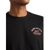 image:imageReebok Mens Small Logo Crewneck TShirt Standard Fit Lightweight CottonPoly Jersey FabricBlack  Athletics Dept