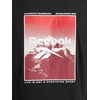 image:imageReebok Mens Small Logo Crewneck TShirt Standard Fit Lightweight CottonPoly Jersey FabricBlack  Peak