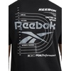image:imageReebok Mens Small Logo Crewneck TShirt Standard Fit Lightweight CottonPoly Jersey FabricBlack  Schematic