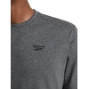 image:imageReebok Mens Small Logo Crewneck TShirt Standard Fit Lightweight CottonPoly Jersey FabricCharcoal Heather  Embroidery