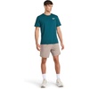image:imageReebok Mens Small Logo Crewneck TShirt Standard Fit Lightweight CottonPoly Jersey FabricDeep Teal  Small Embroidery