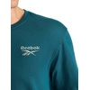 image:imageReebok Mens Small Logo Crewneck TShirt Standard Fit Lightweight CottonPoly Jersey FabricDeep Teal  Small Embroidery