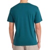 image:imageReebok Mens Small Logo Crewneck TShirt Standard Fit Lightweight CottonPoly Jersey FabricDeep Teal  Small Embroidery