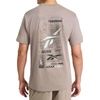 image:imageReebok Mens Small Logo Crewneck TShirt Standard Fit Lightweight CottonPoly Jersey FabricDriftwood  Proto