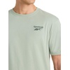 image:imageReebok Mens Small Logo Crewneck TShirt Standard Fit Lightweight CottonPoly Jersey FabricIceberg Green  Small Embroidery