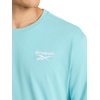 image:imageReebok Mens Small Logo Crewneck TShirt Standard Fit Lightweight CottonPoly Jersey FabricMarine Blue  Small Embroidery