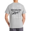 image:imageReebok Mens Small Logo Crewneck TShirt Standard Fit Lightweight CottonPoly Jersey FabricMedium Grey Heather  Schematic