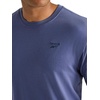 image:imageReebok Mens Small Logo Crewneck TShirt Standard Fit Lightweight CottonPoly Jersey FabricNightshadow Blue  Embroidery