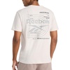 image:imageReebok Mens Small Logo Crewneck TShirt Standard Fit Lightweight CottonPoly Jersey FabricPumice Stone  Schematic