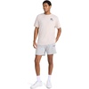 image:imageReebok Mens Small Logo Crewneck TShirt Standard Fit Lightweight CottonPoly Jersey FabricSilver Cloud  Bebop