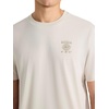 image:imageReebok Mens Small Logo Crewneck TShirt Standard Fit Lightweight CottonPoly Jersey FabricSilver Cloud  Globe