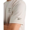 image:imageReebok Mens Small Logo Crewneck TShirt Standard Fit Lightweight CottonPoly Jersey FabricSilver Cloud  Globe