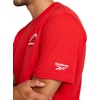 image:imageReebok Mens Small Logo Crewneck TShirt Standard Fit Lightweight CottonPoly Jersey FabricVector Red  Athletics Dept