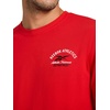 image:imageReebok Mens Small Logo Crewneck TShirt Standard Fit Lightweight CottonPoly Jersey FabricVector Red  Athletics Dept